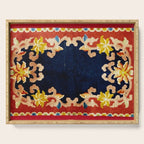 Antique Tibetan Saddle Rug Print Serving Tray Gallery Image 1