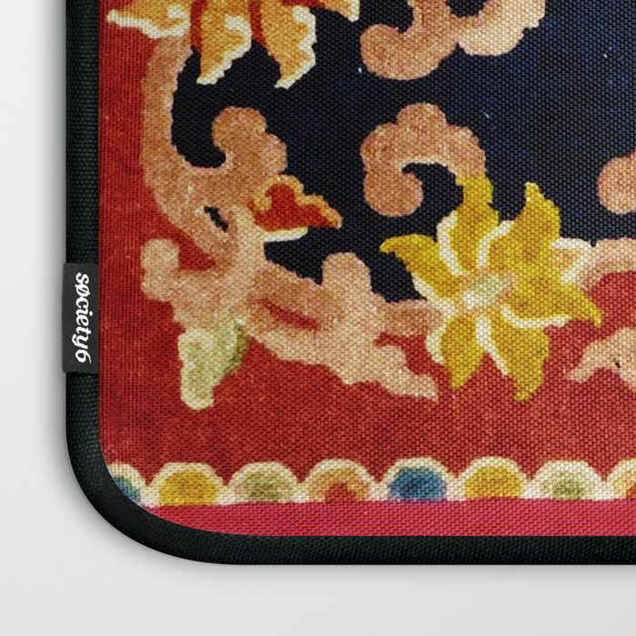 Antique Tibetan Saddle Rug Print Laptop Sleeve Gallery Image 3