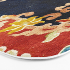 Antique Tibetan Saddle Rug Print Bath Mat Gallery Image 3