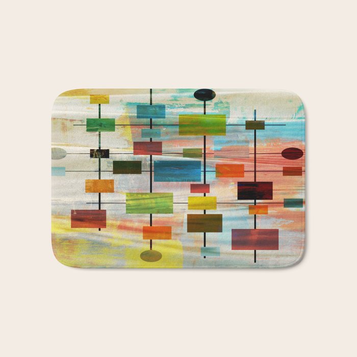 Mid-Century Modern Art 1.3 -  Graffiti Style Bath Mat Gallery Image 1