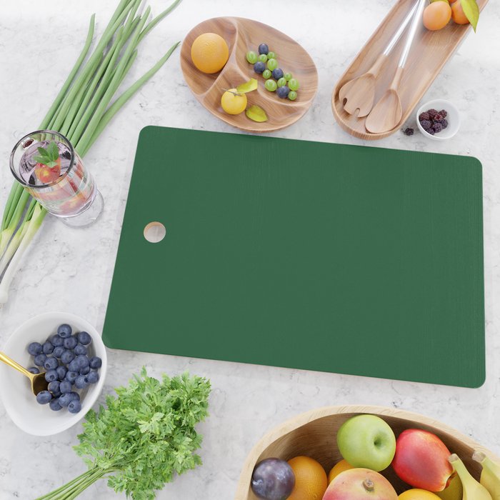 Emerald Green Solid Color Cutting Board Gallery Image 2