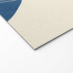 Lady Portrait Minimal Line Art 3 Blue Welcome Mat Gallery Image 2