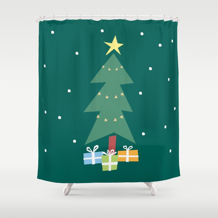 Christmas tree Shower Curtain Gallery Image 1