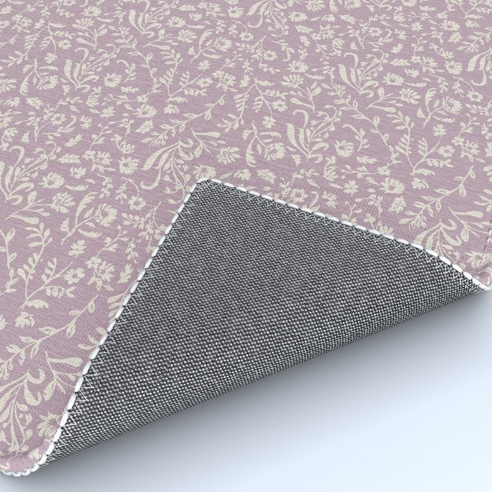 Lavender Boho Ditsy Toile Floral Rug Gallery Image 4