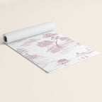 Toile de Jouy French Vintage Rose Lilac Blush & White Yoga Mat Gallery Image 2