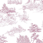Toile de Jouy French Vintage Rose Lilac Blush & White Coffee Mug Gallery Image 2
