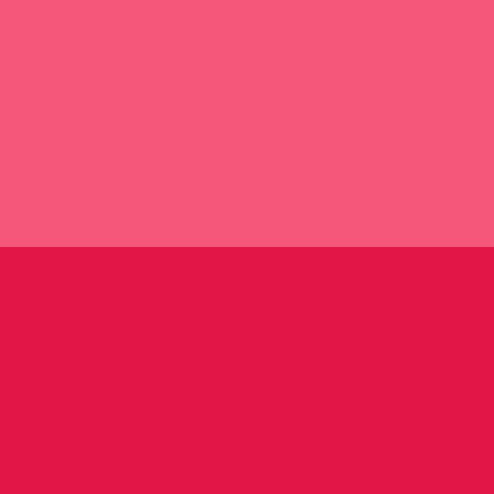 Simple Minimalist Color Block Design in Bold Bright Red and Pink Rose, Minimal Scandinavian Stripes Coffee Mug Gallery Image 2