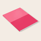 Simple Minimalist Color Block Design in Bold Bright Red and Pink Rose, Minimal Scandinavian Stripes Notebook Gallery Image 2