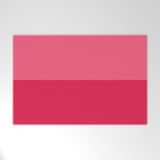 Simple Minimalist Color Block Design in Bold Bright Red and Pink Rose, Minimal Scandinavian Stripes Welcome Mat Gallery Image 1