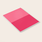 Simple Minimalist Color Block Design in Bold Bright Red and Pink Rose, Minimal Scandinavian Stripes Notebook Gallery Image 3