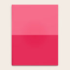 Simple Minimalist Color Block Design in Bold Bright Red and Pink Rose, Minimal Scandinavian Stripes Notebook Gallery Image 4