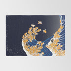Shiba Inu The Great Wave in Night Rug Gallery Image 2
