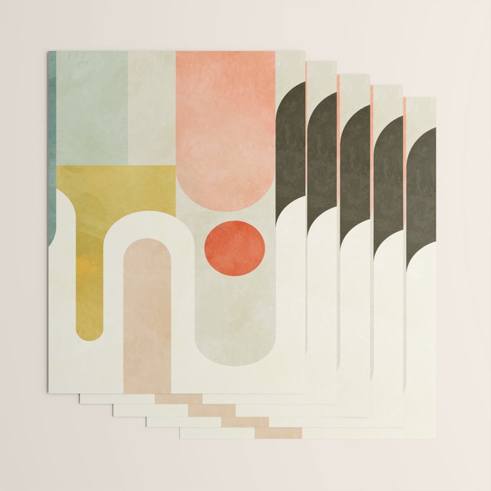 geometry abstract pastel Wrapping Paper Gallery Image 3