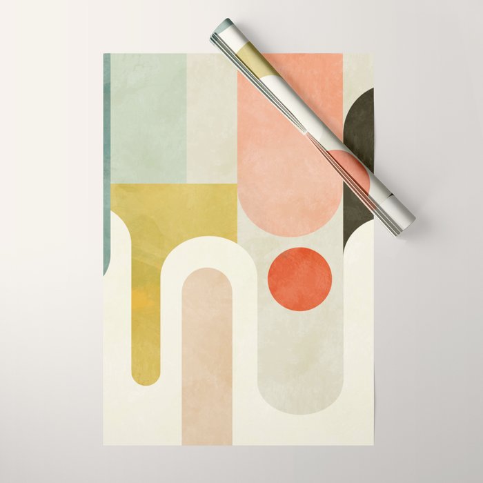 geometry abstract pastel Wrapping Paper Gallery Image 1