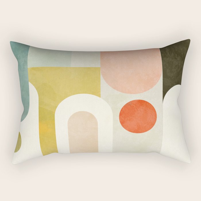 geometry abstract pastel Rectangular Pillow Gallery Image 1