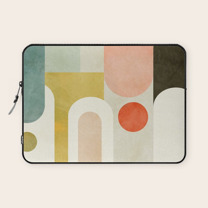 geometry abstract pastel Laptop Sleeve Gallery Image 1