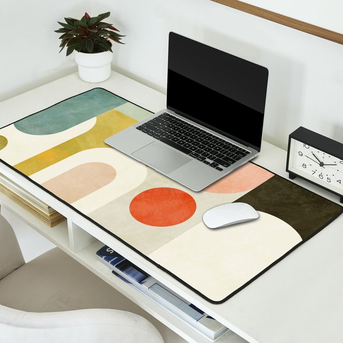 geometry abstract pastel Desk Mat Gallery Image 2