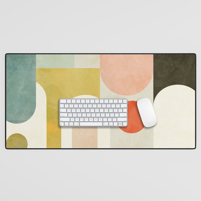 geometry abstract pastel Desk Mat Gallery Image 1