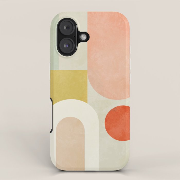 geometry abstract pastel iPhone Case Gallery Image 1