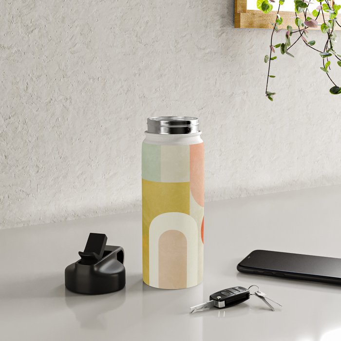 geometry abstract pastel Water Bottle Gallery Image 4