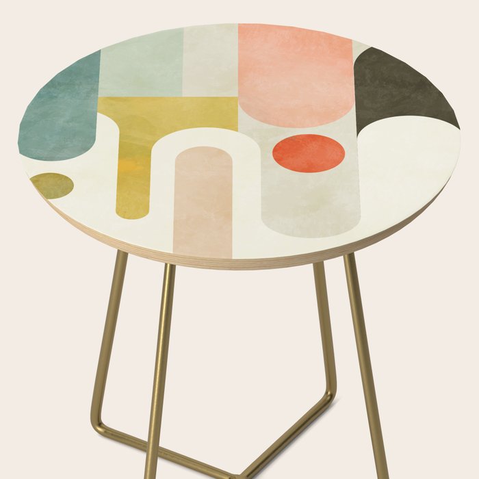 geometry abstract pastel Side Table Gallery Image 2
