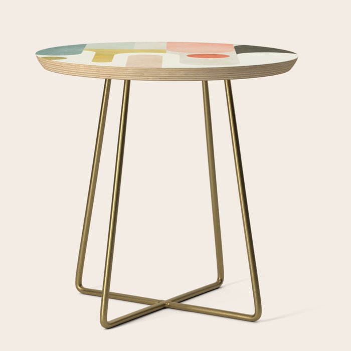geometry abstract pastel Side Table Gallery Image 1
