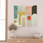 geometry abstract pastel Wall Tapestry Gallery Image 2