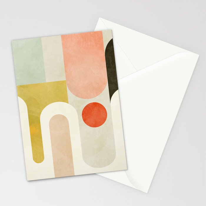geometry abstract pastel Stationery Card Gallery Image 2