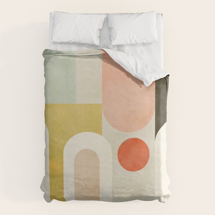 geometry abstract pastel Duvet Cover Gallery Image 1