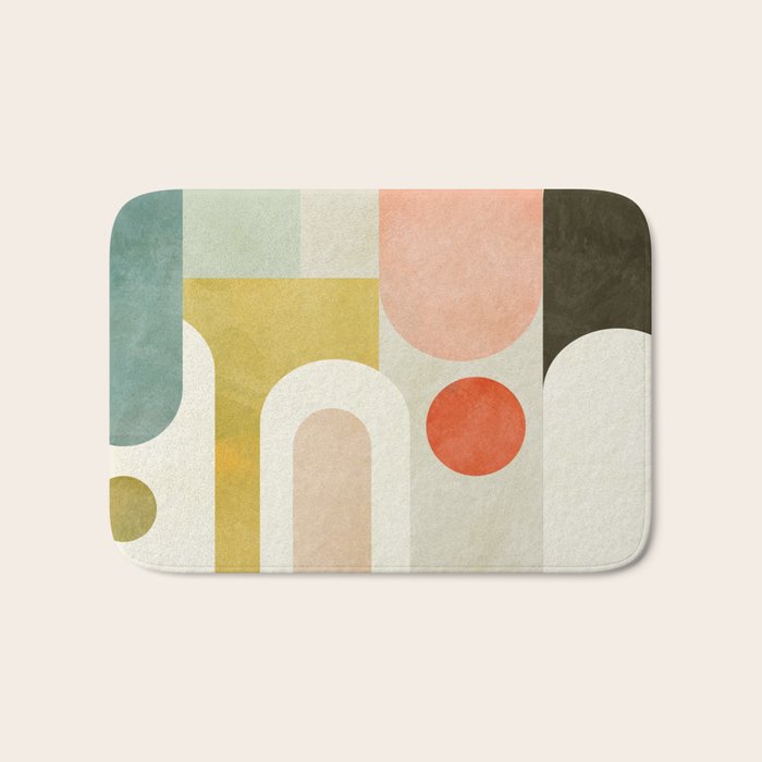 geometry abstract pastel Bath Mat Gallery Image 1