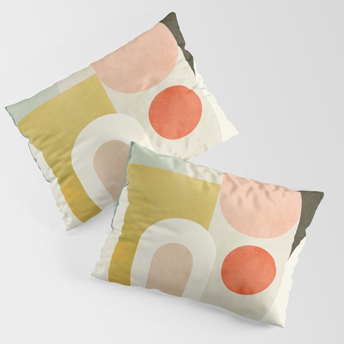 geometry abstract pastel Pillow Sham Gallery Image 1