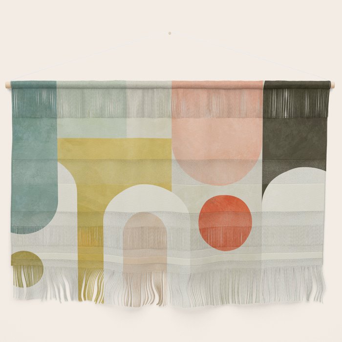geometry abstract pastel Wall Hanging Gallery Image 1