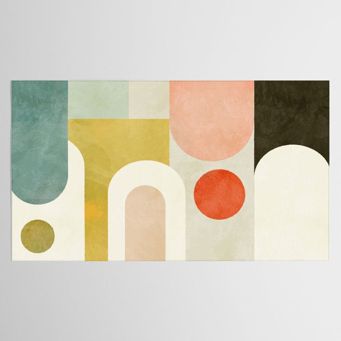 geometry abstract pastel Tablecloth Gallery Image 2