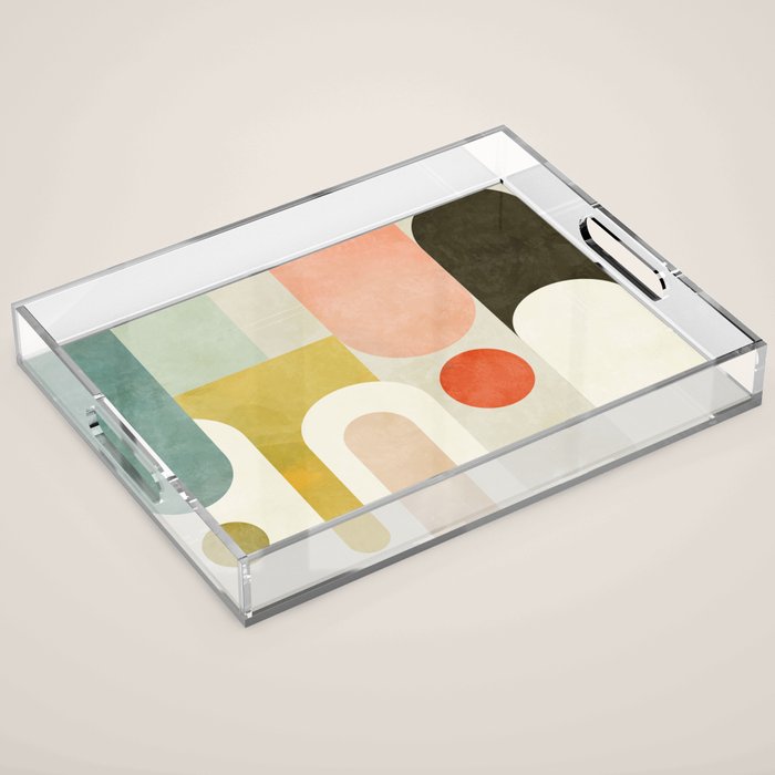geometry abstract pastel Acrylic Tray Gallery Image 1