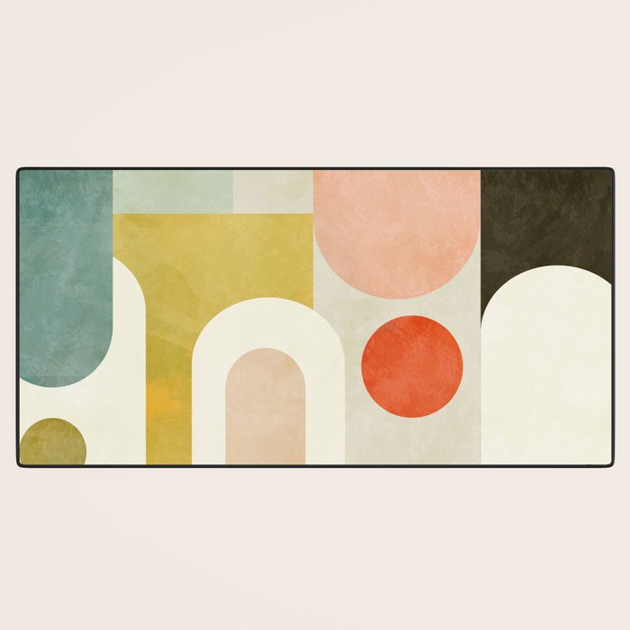 geometry abstract pastel Desk Mat Gallery Image 3