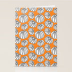 Autumn pumpkin vegetable art pattern Stationery Card Gallery Image 2