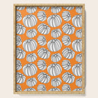 Autumn pumpkin vegetable art pattern Serving Tray Gallery Image 1