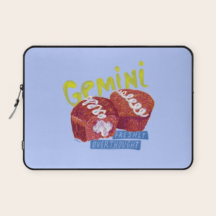 Gemini Twins in Lavender & Blue | Zodiac Series Laptop Sleeve Gallery Image 1