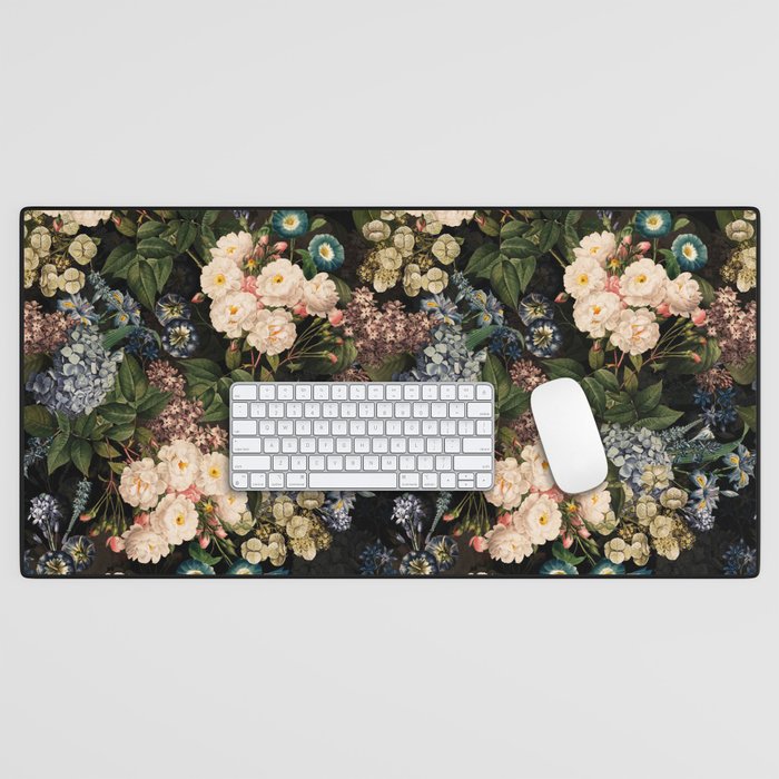 Mystic Vintage Midnight Rose Garden Desk Mat Gallery Image 1