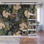 Mystic Vintage Midnight Rose Garden Wall Mural Gallery Image 1