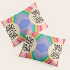 Smile - 70s Retro Sun Rainbow  Pillow Sham Gallery Image 3