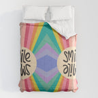 Smile - 70s Retro Sun Rainbow  Comforter Gallery Image 6