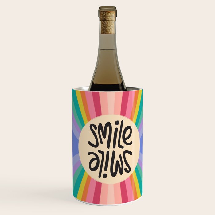 Smile - 70s Retro Sun Rainbow  Wine Chiller Gallery Image 3