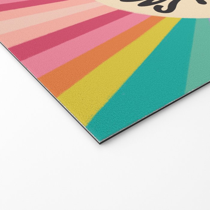 Smile - 70s Retro Sun Rainbow  Welcome Mat Gallery Image 2