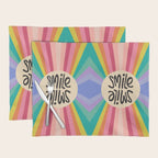 Smile - 70s Retro Sun Rainbow  Placemat Gallery Image 1