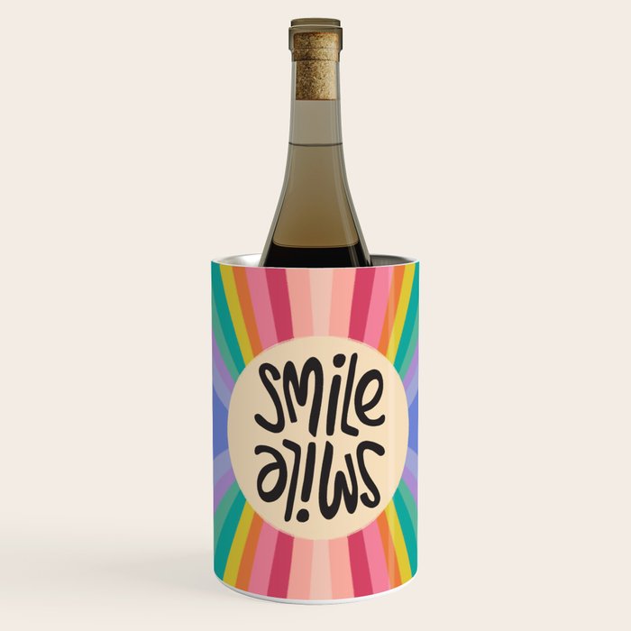 Smile - 70s Retro Sun Rainbow  Wine Chiller Gallery Image 2