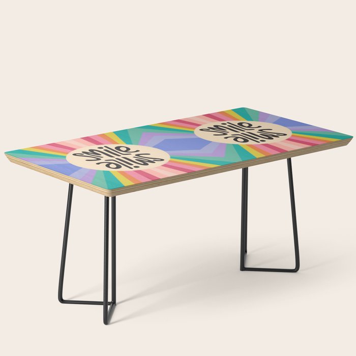 Smile - 70s Retro Sun Rainbow  Coffee Table Gallery Image 1