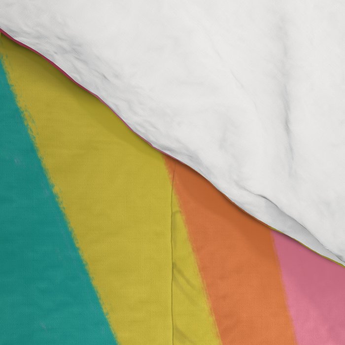 Smile - 70s Retro Sun Rainbow  Comforter Gallery Image 4