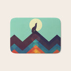Howling Wild Wolf Bath Mat Gallery Image 1