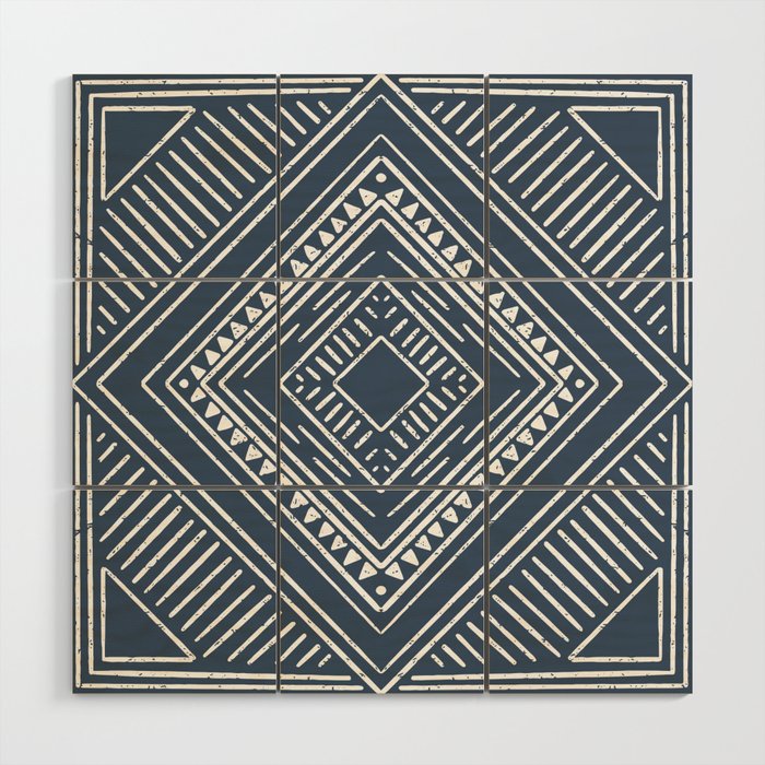 Boho Tiles | Atlantic Blue Wood Wall Art Gallery Image 1